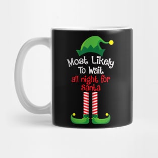 Most Likely To Wait All Night For Santa Mug